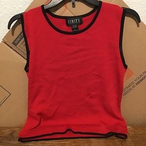 Vintage bright red sweater vest